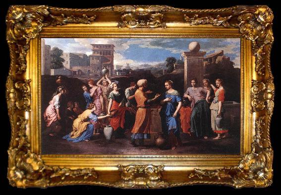 framed  POUSSIN, Nicolas Rebecca at the Well st, ta009-2